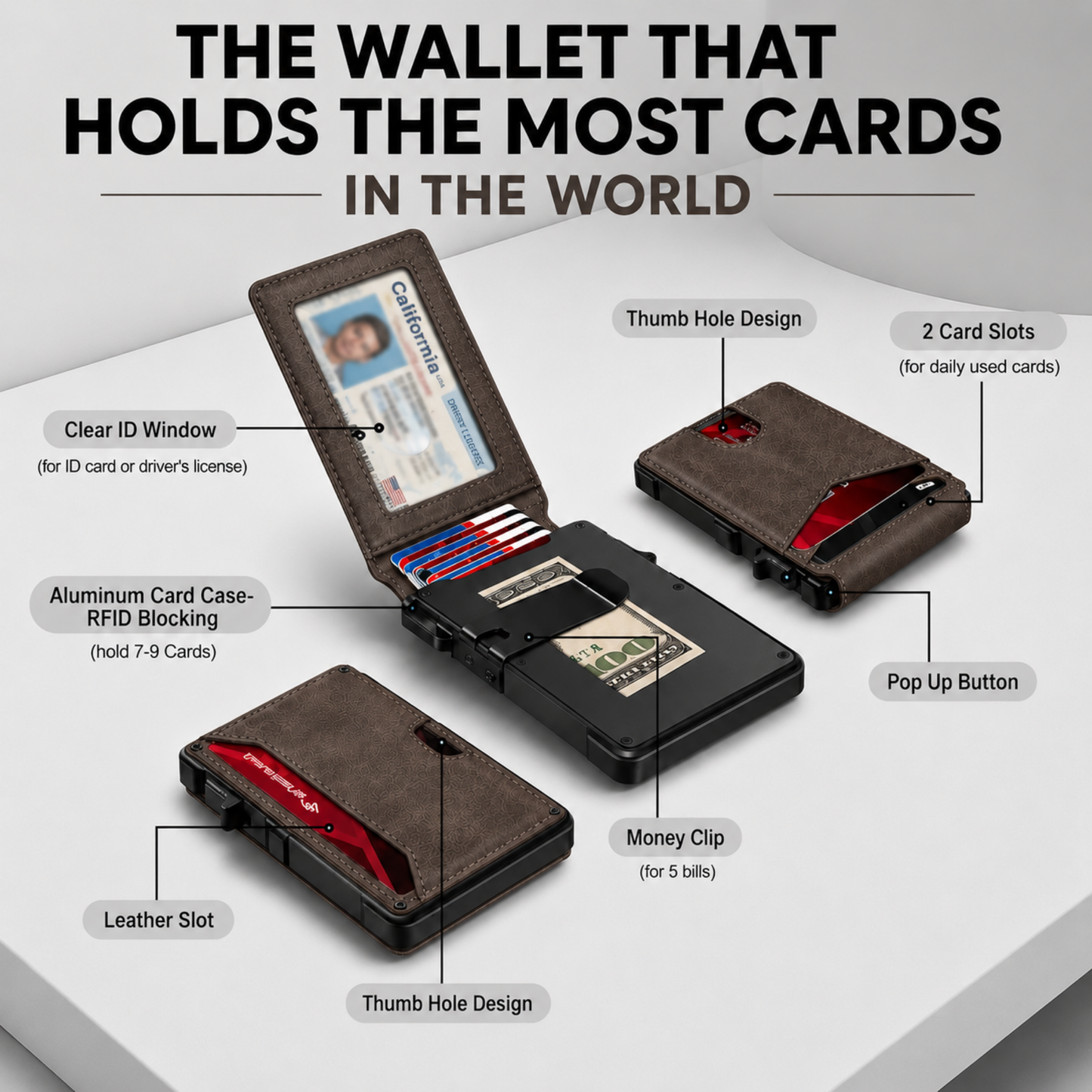 Baconix MagVault® Minimalist Wallet - Maximum Capacity. Minimal Footprint.