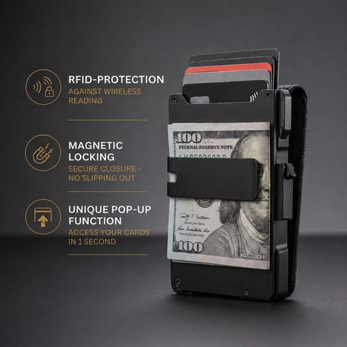 Baconix MagVault® Minimalist Wallet - Maximum Capacity. Minimal Footprint.